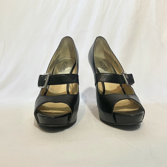 EUC Michael Michael Kors Chandler Mary Jane Platform Heel in Glazed Leather - 6M - Picture 6 of 9
